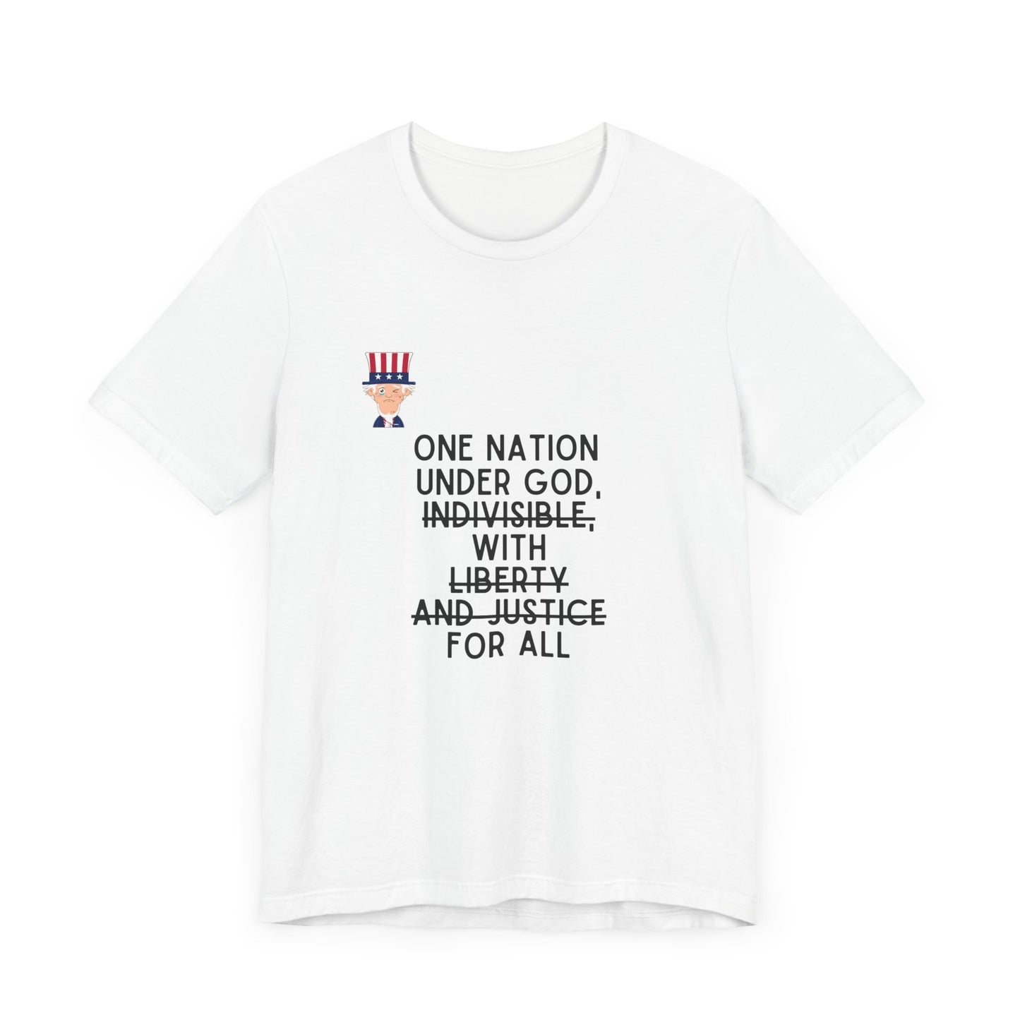 Liberty Weeps: Pledge of a Divided Nation - Uncle Sam Version - T-Shirt