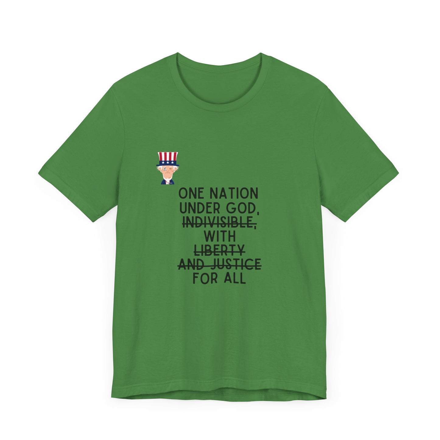 Liberty Weeps: Pledge of a Divided Nation - Uncle Sam Version - T-Shirt