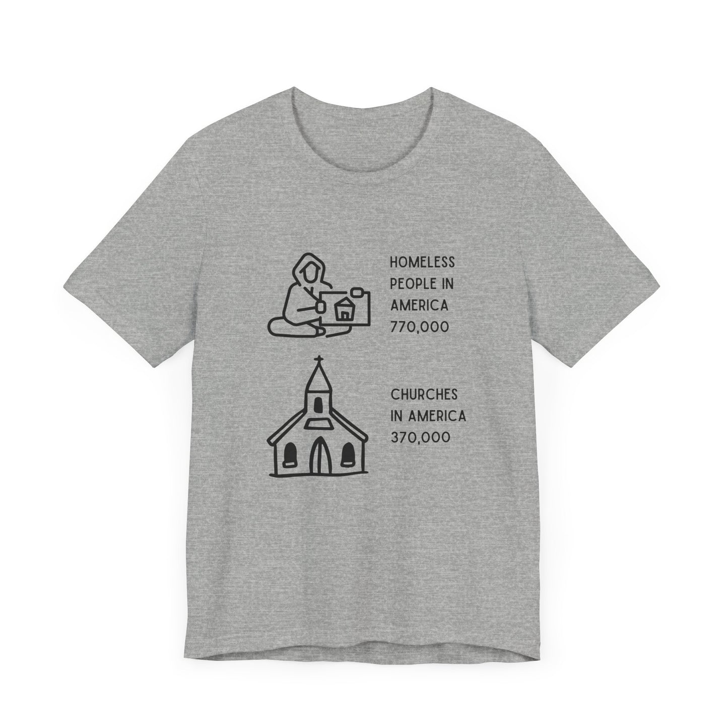 America's Stark Ratio: Two Homeless for Every Church T-Shirt