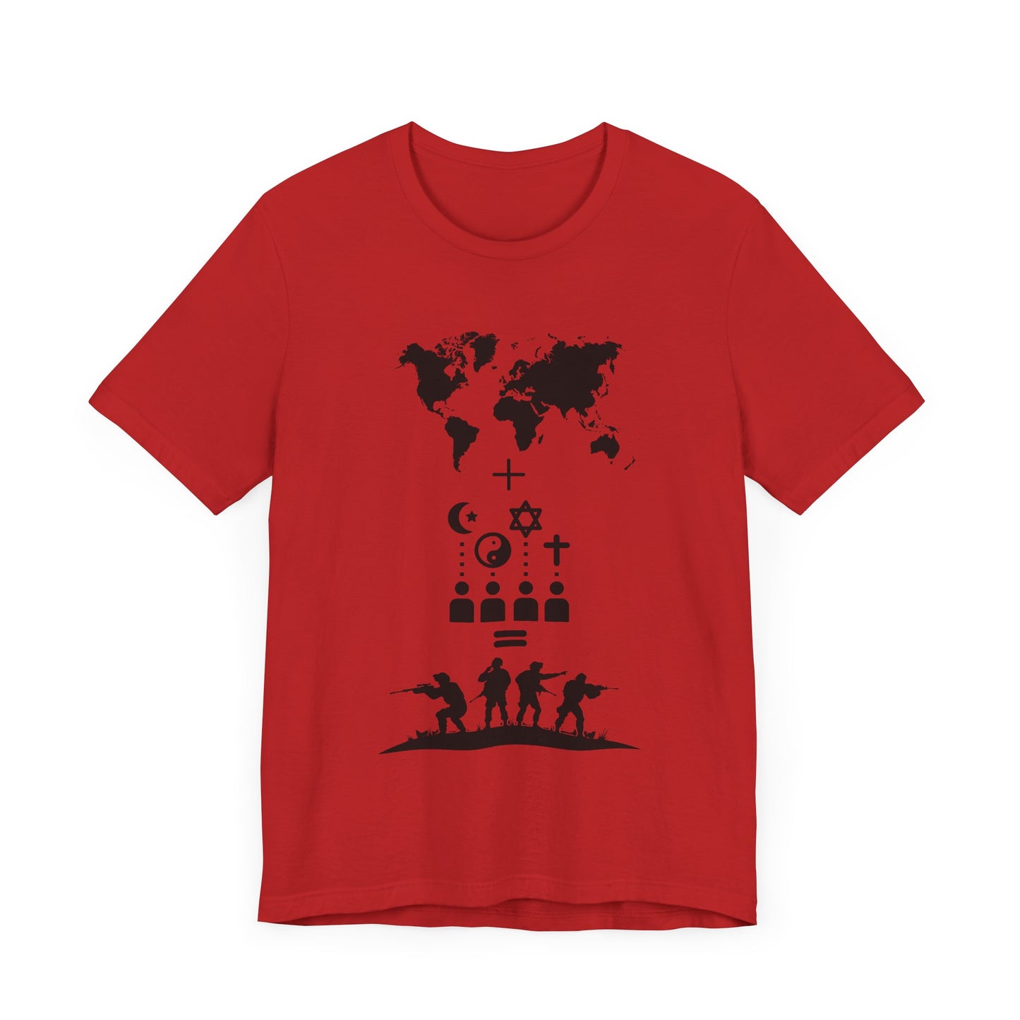 The Explosive Equation: World + Faith = War - T-Shirt