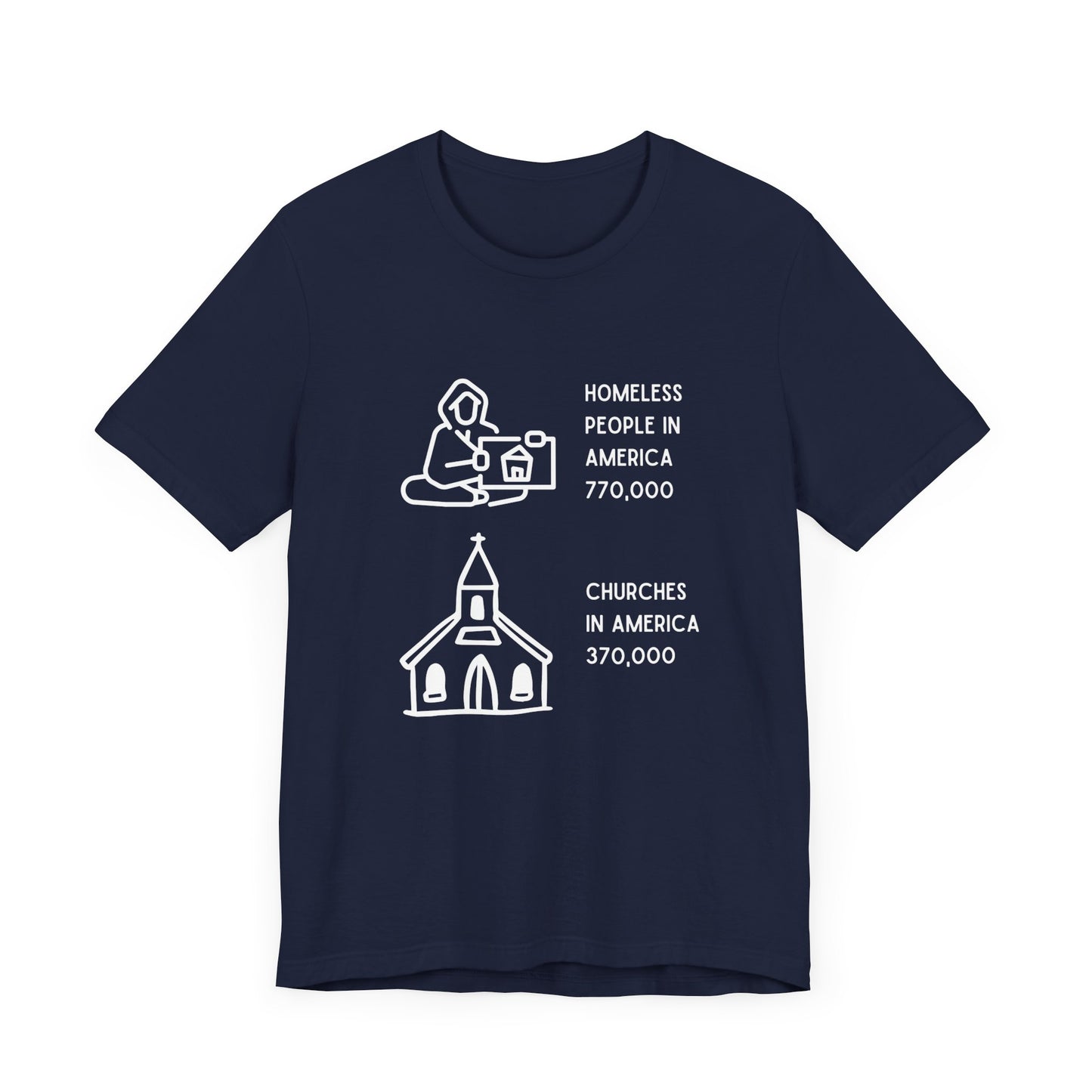 America's Stark Ratio: Two Homeless for Every Church T-Shirt