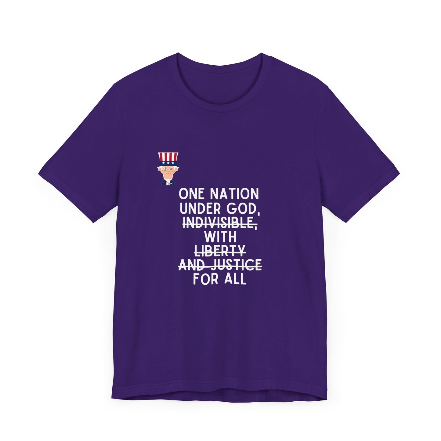 Liberty Weeps: Pledge of a Divided Nation - Uncle Sam Version - T-Shirt