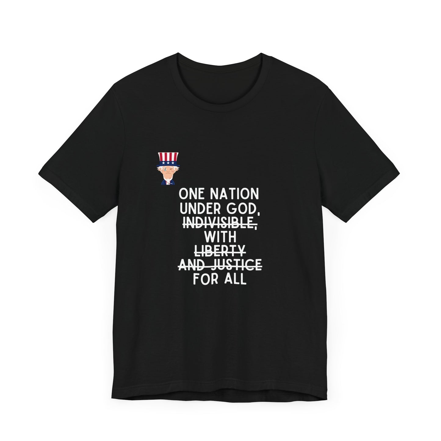 Liberty Weeps: Pledge of a Divided Nation - Uncle Sam Version - T-Shirt