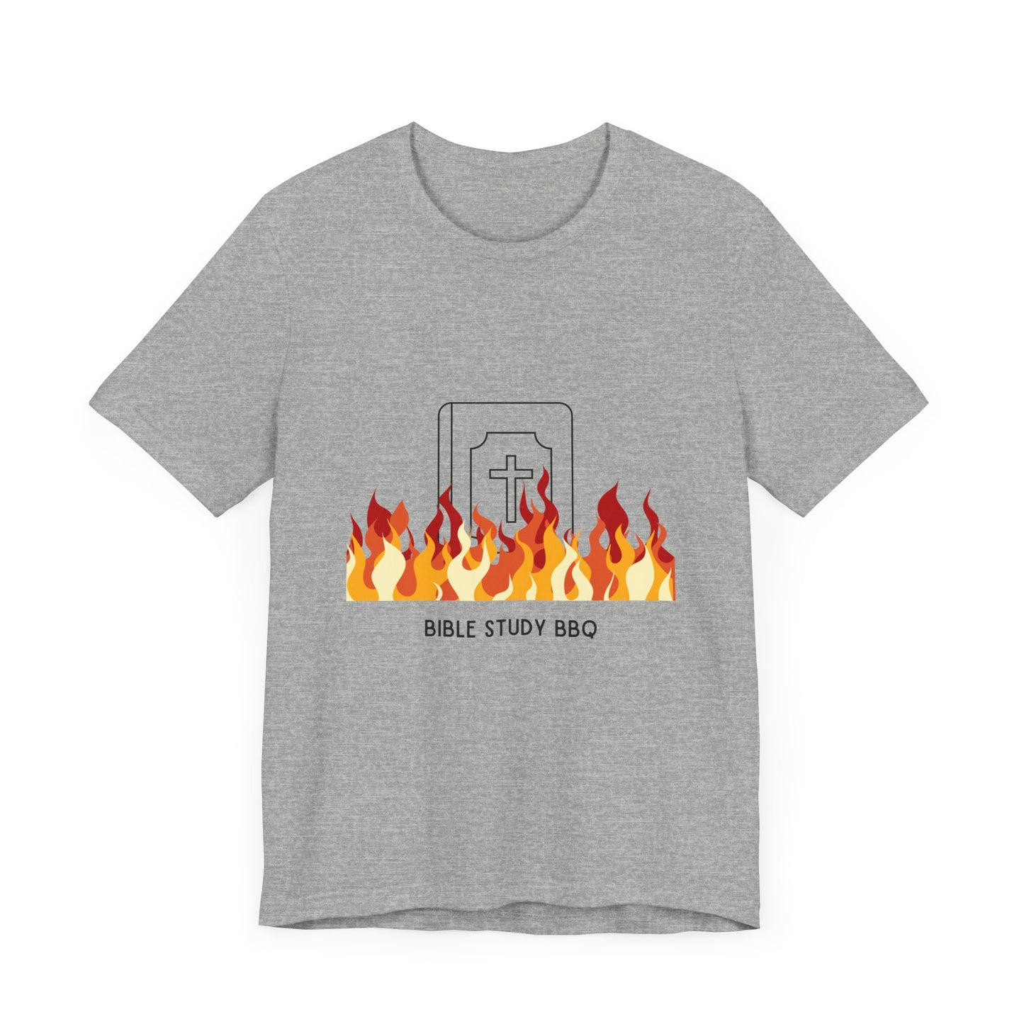 Bible Study BBQ Unisex Short Sleeve Tee - Faith & Fun Shirt