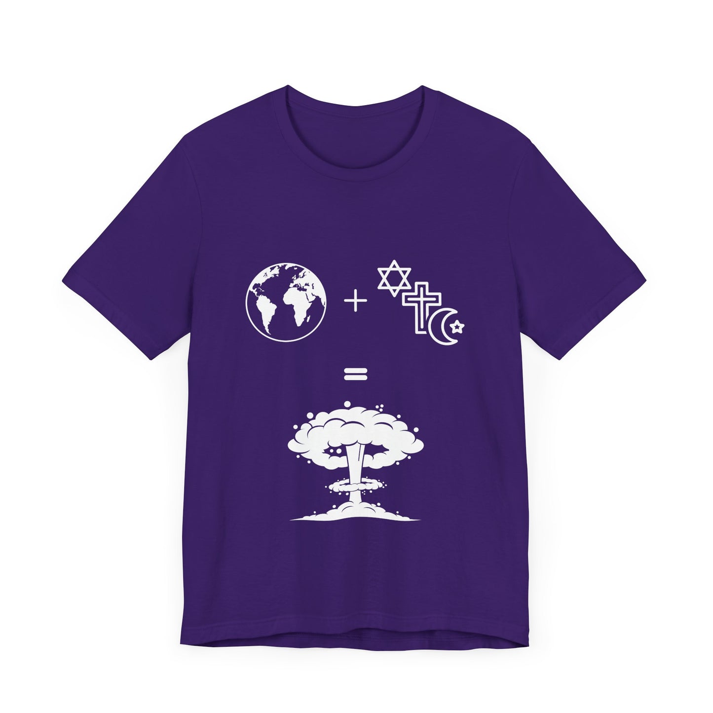 The Explosive Equation: World + Faith = Destruction - T-Shirt