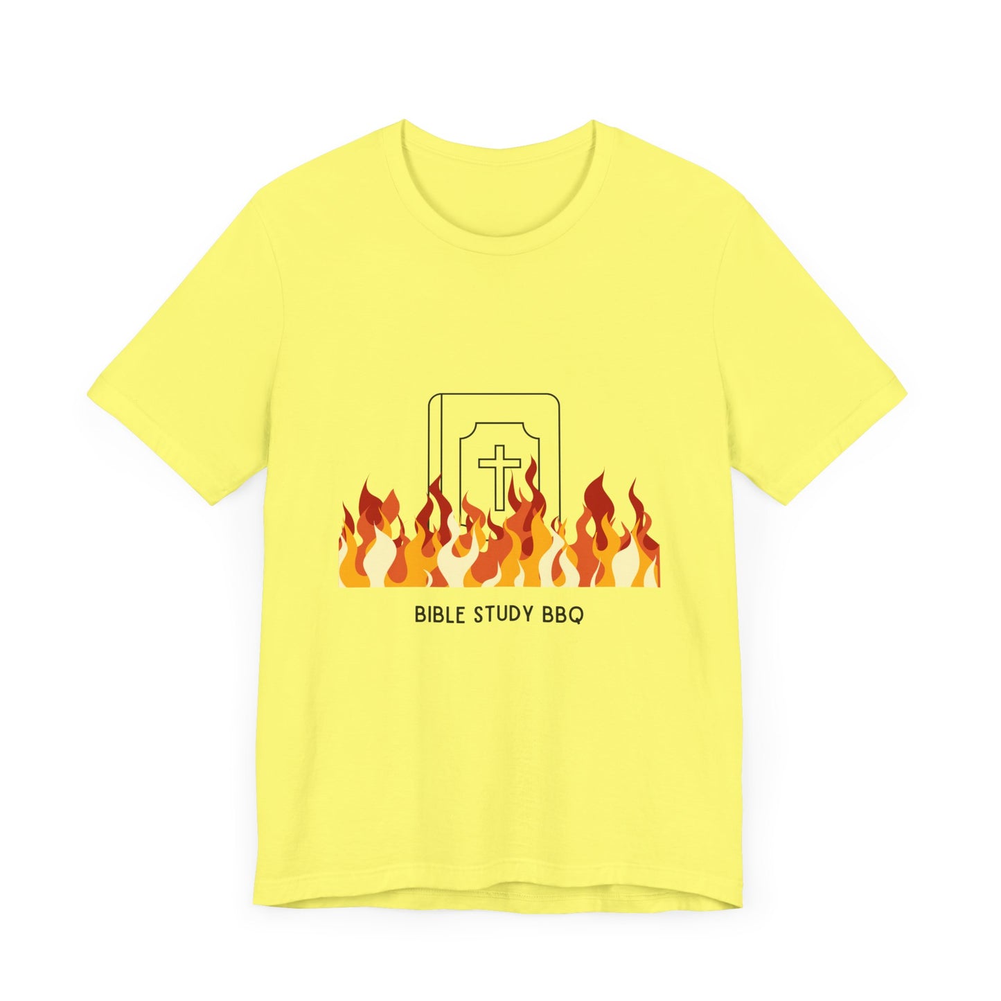 Bible Study BBQ Unisex Short Sleeve Tee - Faith & Fun Shirt