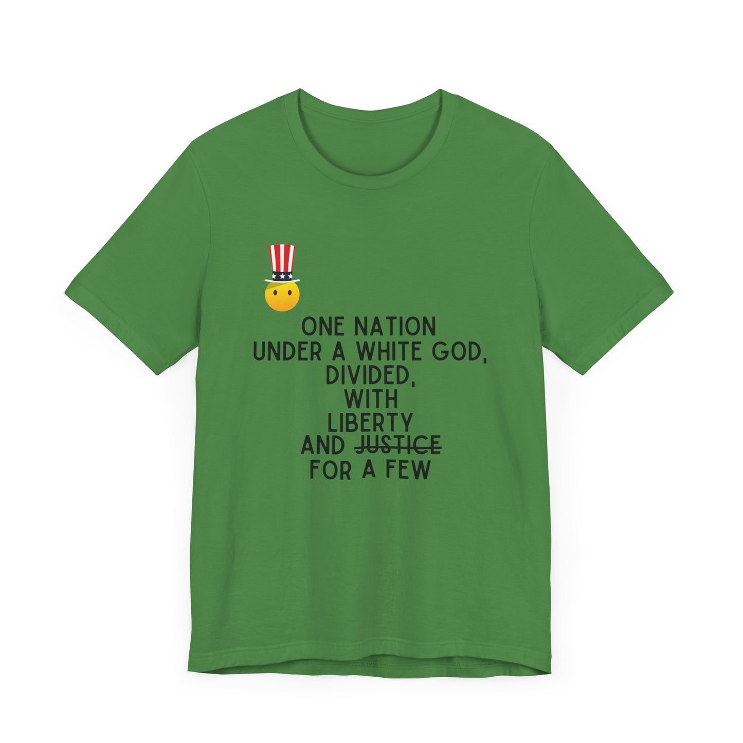 Liberty Weeps: Pledge of a Divided Nation - White God Version - T-Shirt