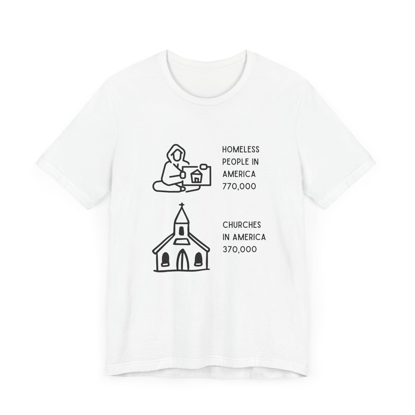 America's Stark Ratio: Two Homeless for Every Church T-Shirt