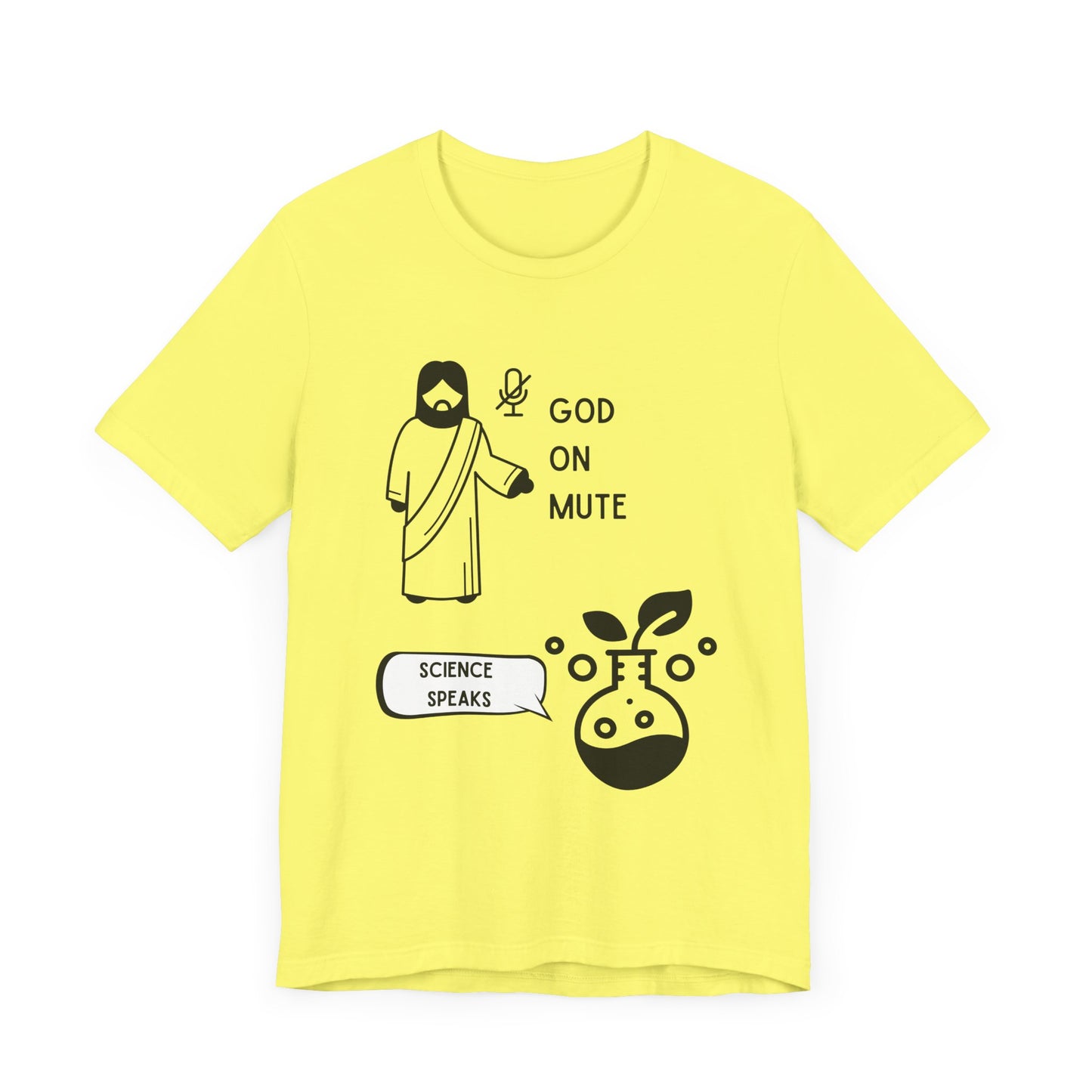 God on Mute: Science Speaks T-Shirt - Primordial Soup Edition