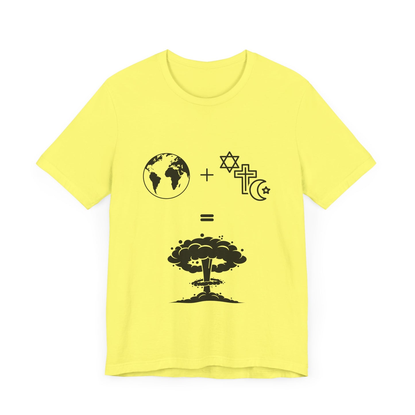 The Explosive Equation: World + Faith = Destruction - T-Shirt