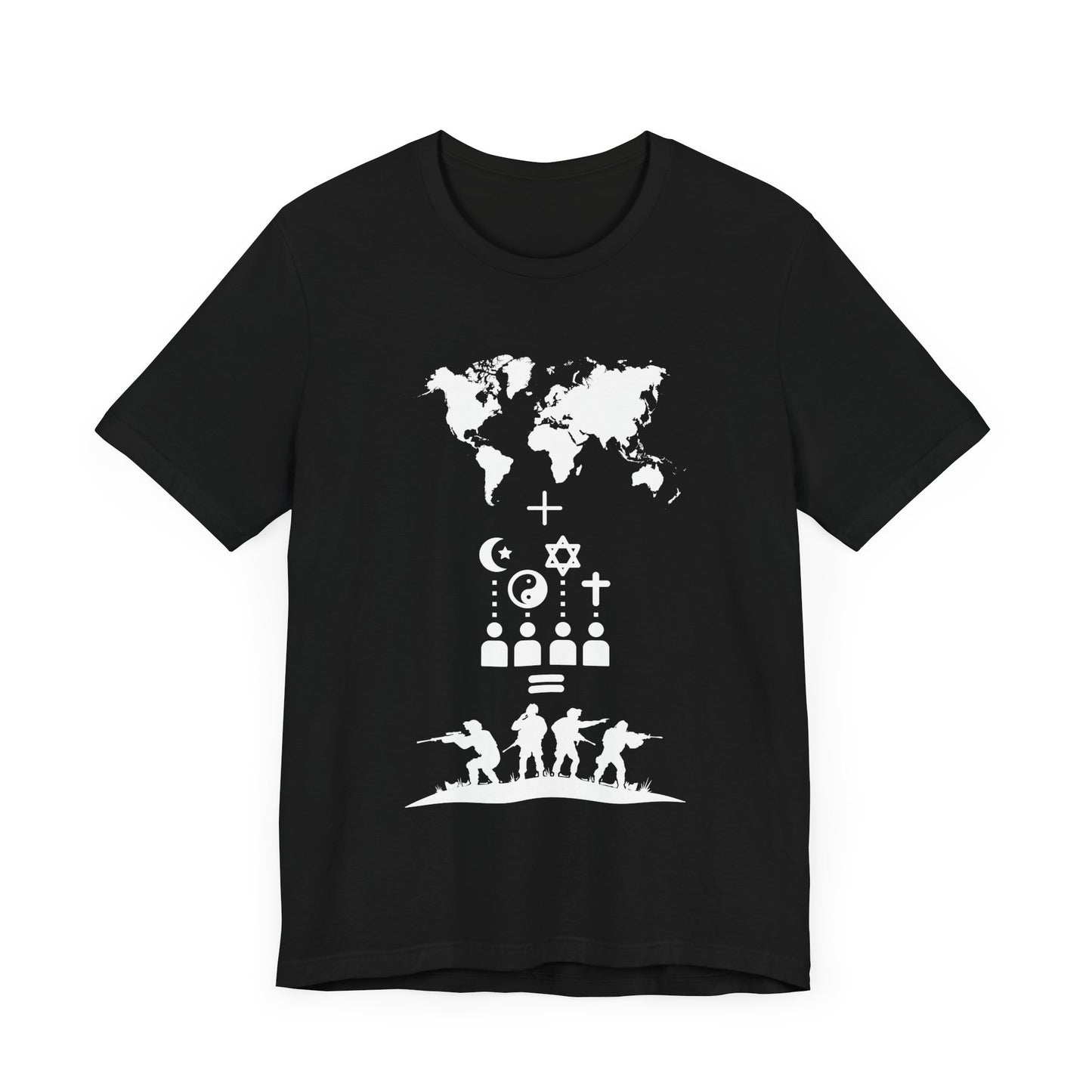 The Explosive Equation: World + Faith = War - T-Shirt