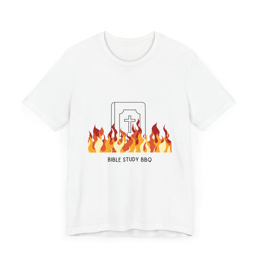 Bible Study BBQ Unisex Short Sleeve Tee - Faith & Fun Shirt